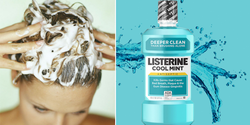 Sử dụng Listerine cho mái tóc