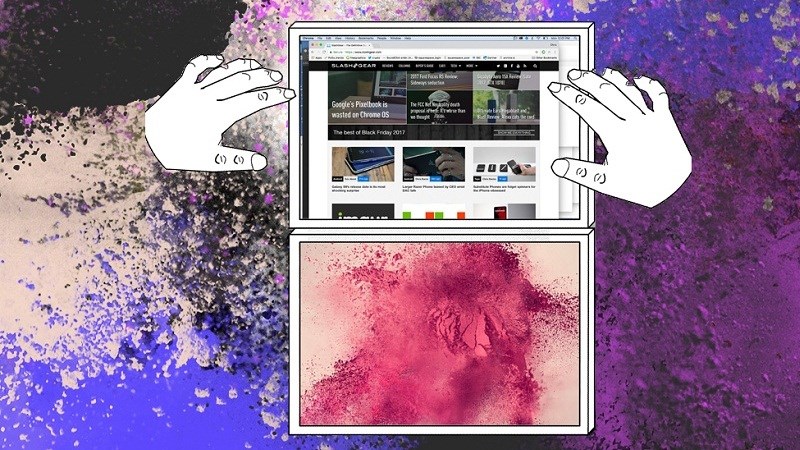 Bằng sáng chế laptop màn hình kép của Google: Không có phím cứng Bằng sáng chế laptop màn hình kép của Google: Không có phím cứng