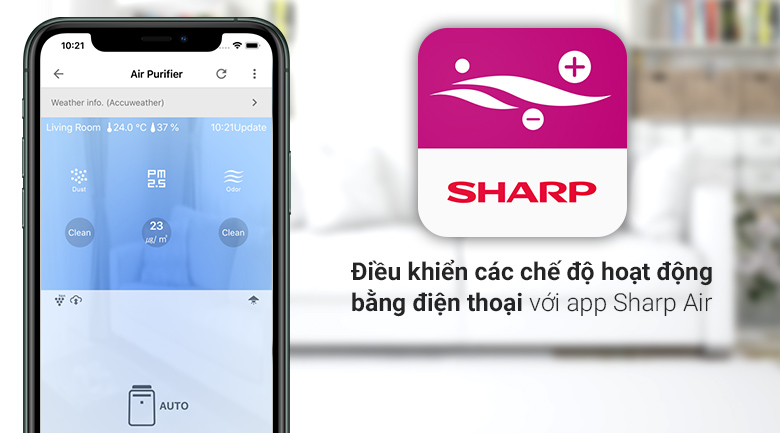 Máy lọc không khí có đi kèm điều khiển từ xa hoặc điều khiển qua điện thoại 