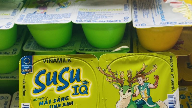 Cách bảo quản sữa chua cho trẻ em Susu có đường