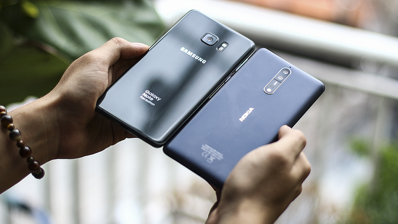 So sánh Galaxy Note FE và Nokia 8 So sánh Galaxy Note FE và Nokia 8
