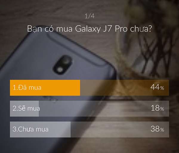 Khảo sát người dùng: J7 Pro ấn tượng nhất ở dung lượng pin và... - ảnh 2 Khảo sát người dùng: J7 Pro ấn tượng nhất ở dung lượng pin và... - ảnh 2