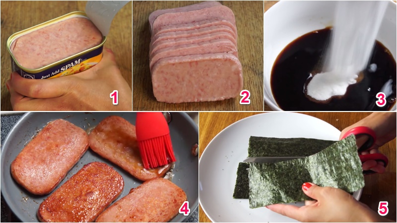 Chuẩn bị nguyên liệu làm sushi Chuẩn bị nguyên liệu làm sushi