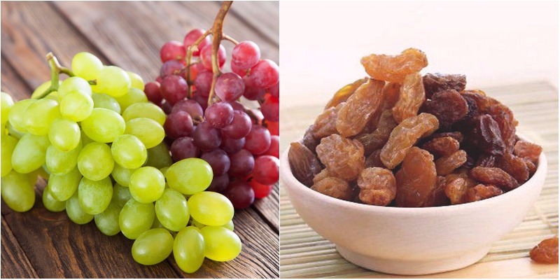 Fresh grapes and raisins: which one is better?
