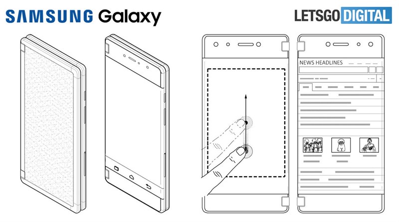 Xuất hiện bằng sáng chế smartphone Samsung 2 màn hình cho game thủ
