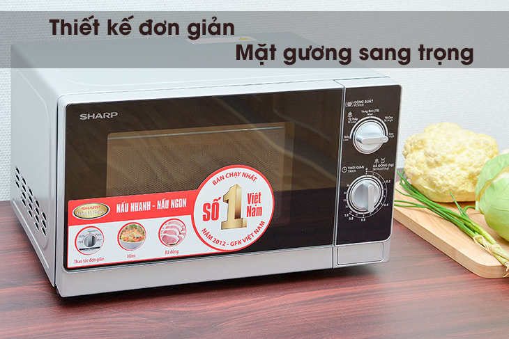 Mặt trước lò vi sóng Sharp