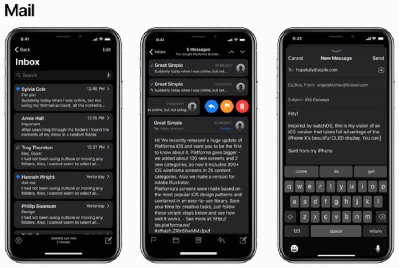 Đây là khi iPhone X sử dụng chế độ Dark Mode