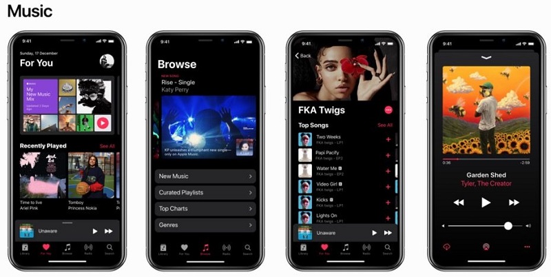 Đây là khi iPhone X sử dụng chế độ Dark Mode