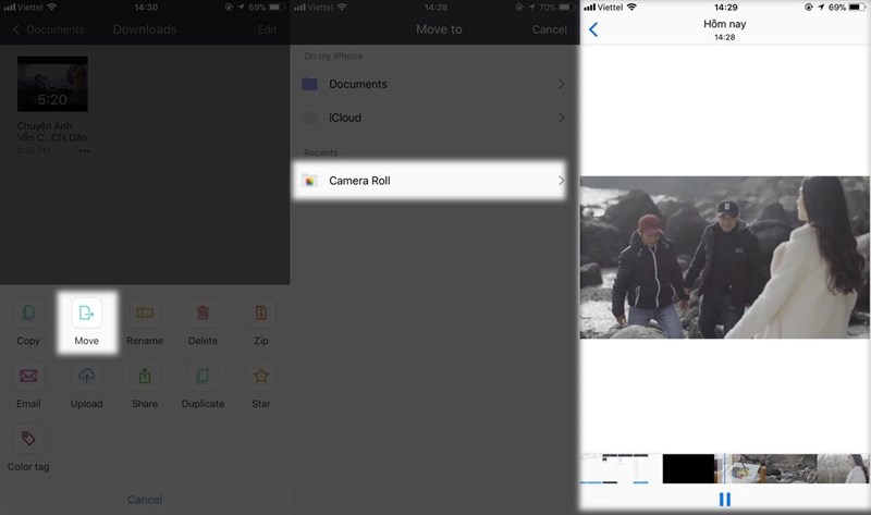 tải video trên iphone