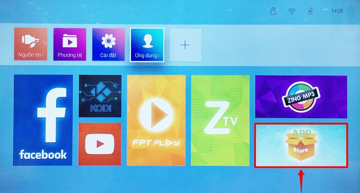 Chọn vào Appstore