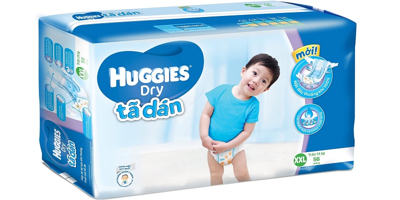 Huggies thấm hút nhanh, có thể thấm được phân lỏng.