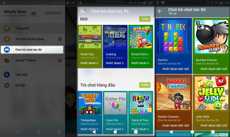 trò chơi tức thì