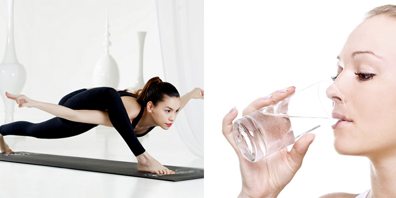 Uống nước và tập luyện