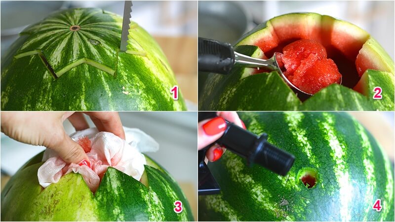 How to make a water bottle from watermelon