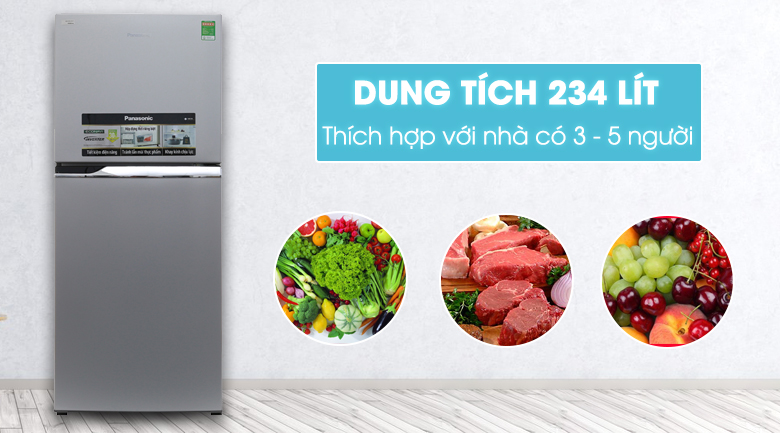 Tủ lạnh Panasonic 234 lít NR-BL267VSV1