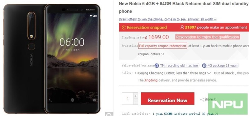 Nokia 6 2018 nhận được nhiều sự quan tâm của người dùng
