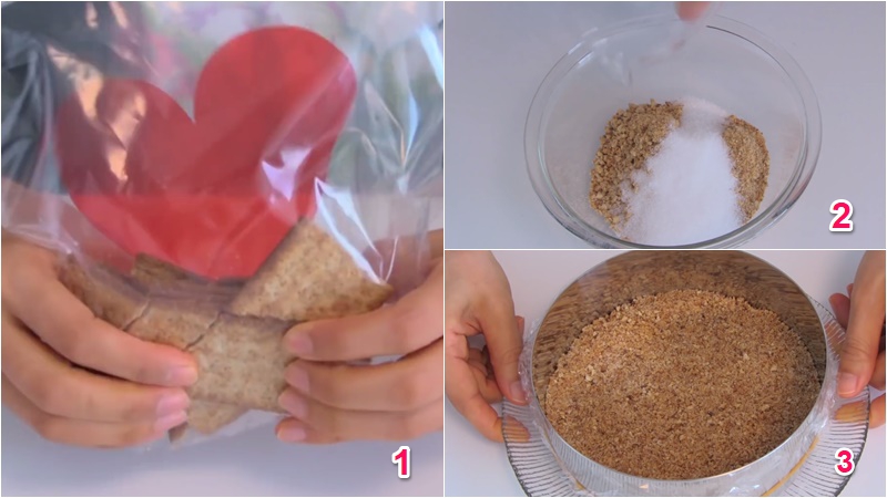 Cách làm bánh phô mai dâu hình cánh hoa không cần lò nướng Cách làm bánh phô mai dâu hình cánh hoa không cần lò nướng