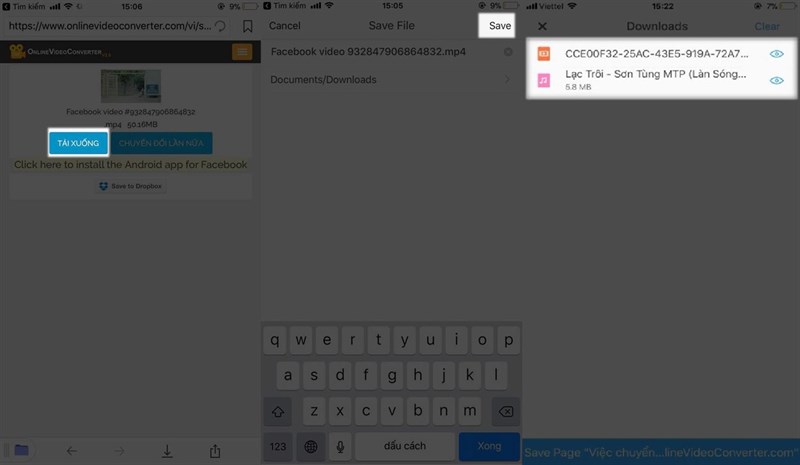 tải video facebook