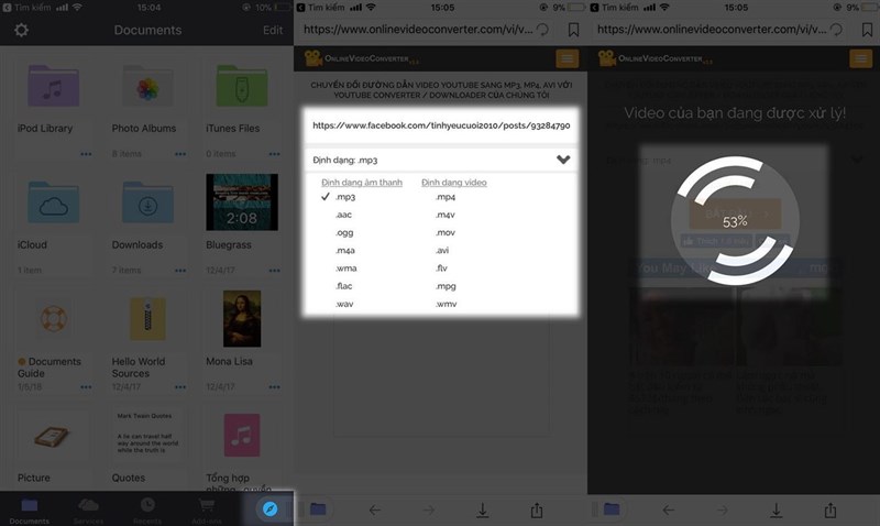 tải video facebook