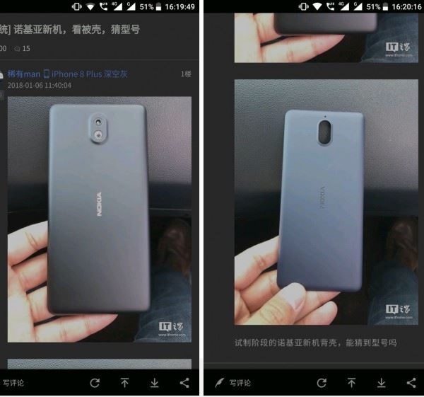 Mặt lưng Nokia 1 lộ ảnh thực tế