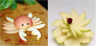 Cách tỉa táo trang trí cho món ăn nhanh gọn
