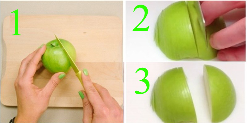 Cách tỉa táo trang trí cho món ăn nhanh gọn