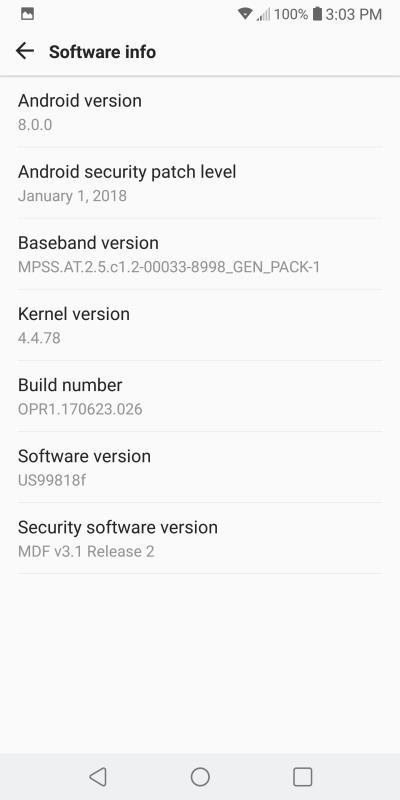 LG V30 Update Android 8.0 Oreo