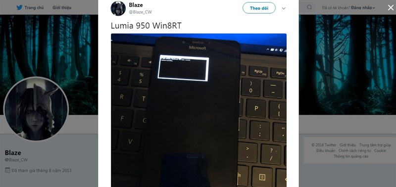 Blaze cũng cài đặt thành công Windows 8 RT lên Lumia 950 của mình Blaze cũng cài đặt thành công Windows 8 RT lên Lumia 950 của mình