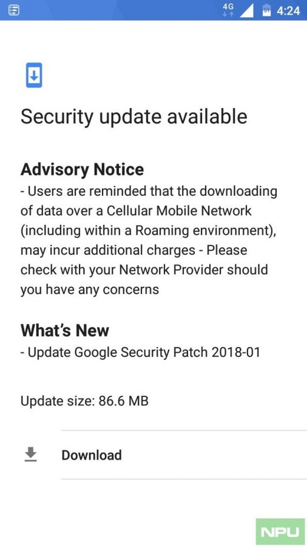 Nokia 3 nhận bản cập nhật bảo mật Android tháng 1/2018