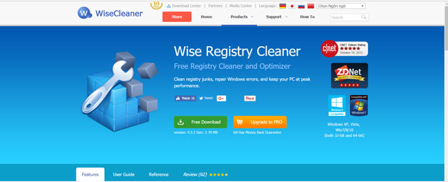 Cách dọn dẹp và sửa chữa registry trên Windows bằng Wise Registry Cleaner