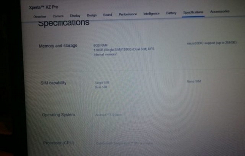 Sony Xperia XZ Pro rò rỉ thông số kỹ thuật, sẽ ra mắt tại MWC 2018