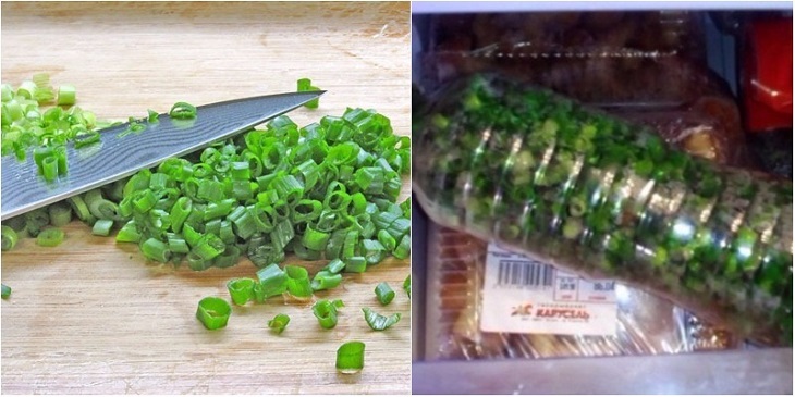Bảo quản hành lá trong tủ lạnh Bảo quản hành lá trong tủ lạnh