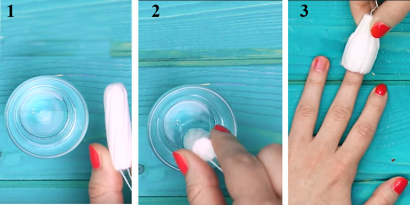 Tampon giúp tẩy sơn móng tay