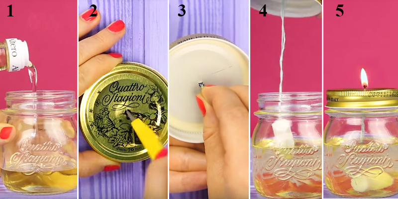 Làm nến thắp bằng Tampon
