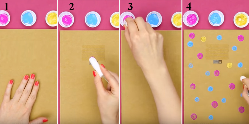 Cọ vẽ sáng tạo bằng Tampon