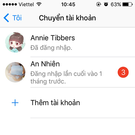 Cách đăng nhập nhiều tài khoản Facebook Messenger trên điện thoại