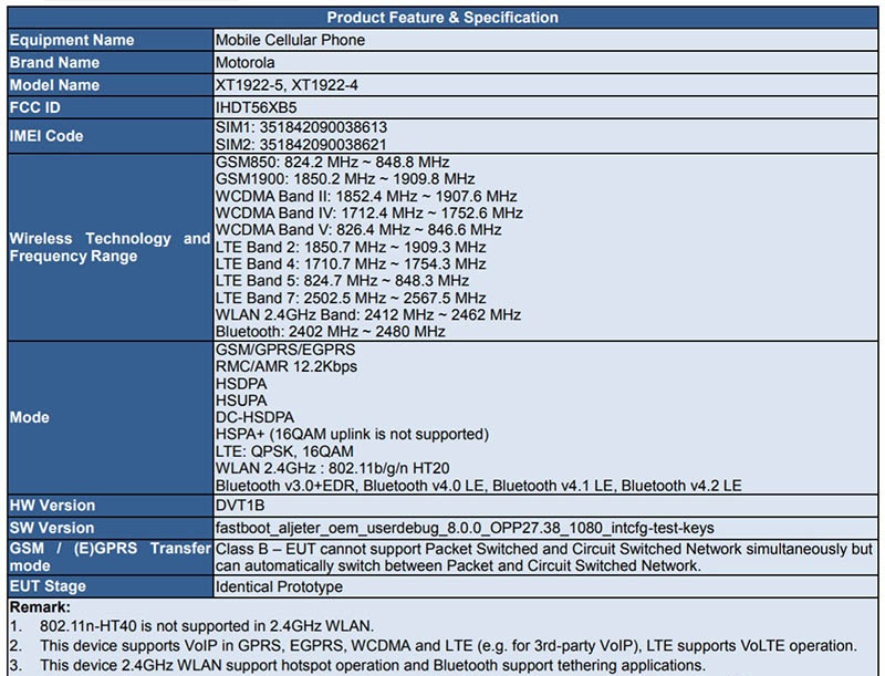 Smartphone Motorola trên FCC_2 Smartphone Motorola trên FCC_2