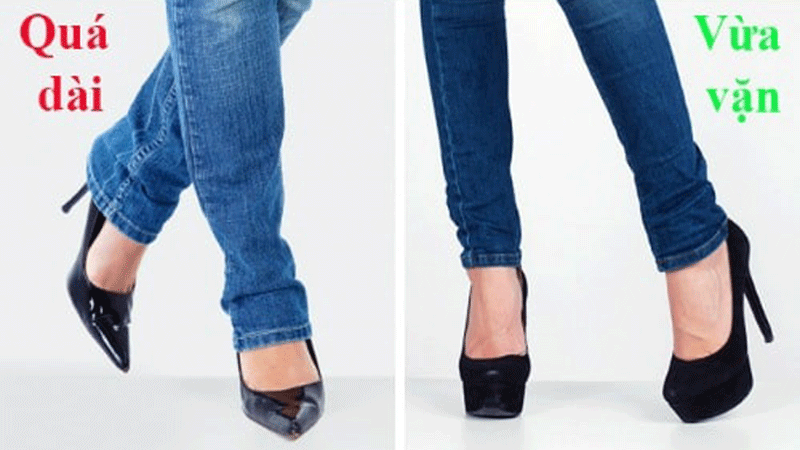 Chọn quần jeans phải phù hợp với chiều cao của cơ thể