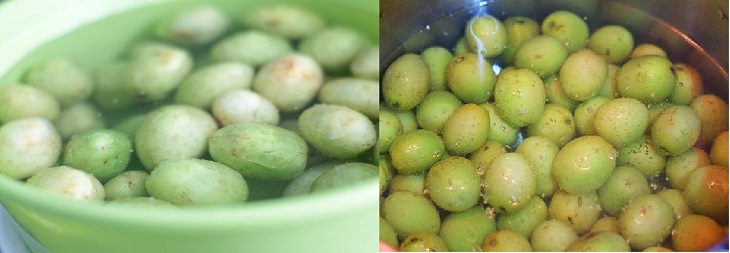 Bước 3 Ngâm và sên mứt táo với đường Mứt táo ta bằng nước vôi
