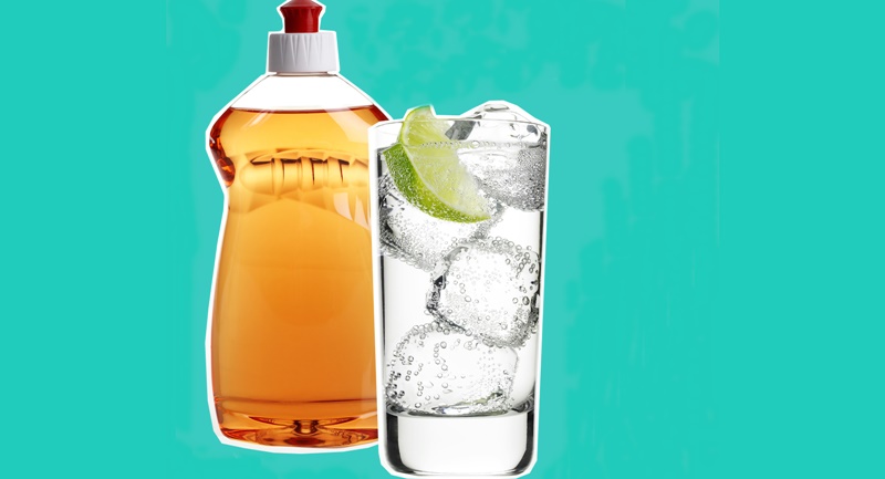 Nước rửa chén và soda