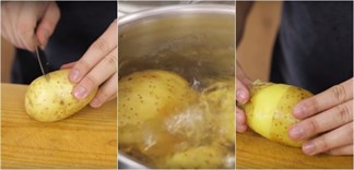 Cách lột vỏ khoai tây siêu tốc