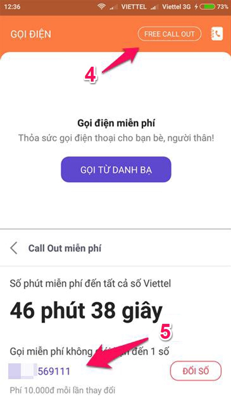 Gọi miễn phí nội mạng Viettel qua Mocha