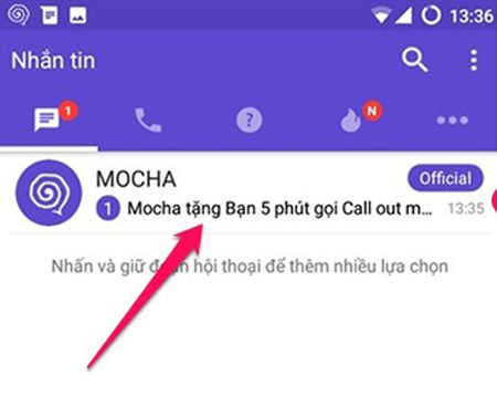 Gọi miễn phí nội mạng Viettel qua Mocha