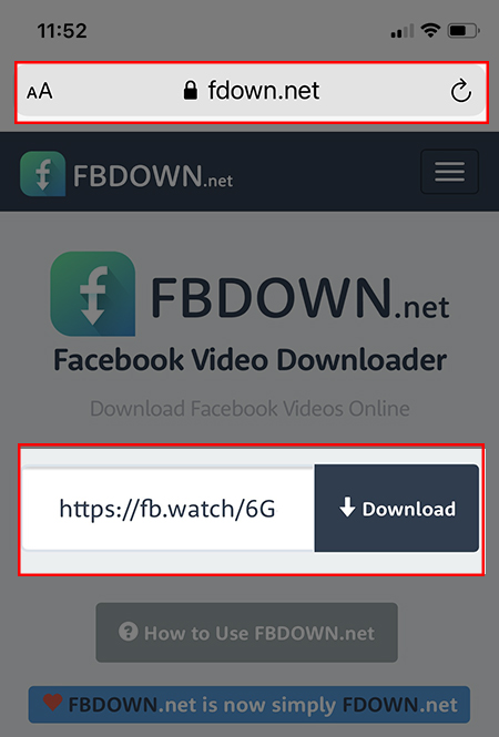 Cách tải video trên Facebook về điện thoại Android và iPhone nhanh chóng > Dán đường link vừa sao chép > Chọn Download