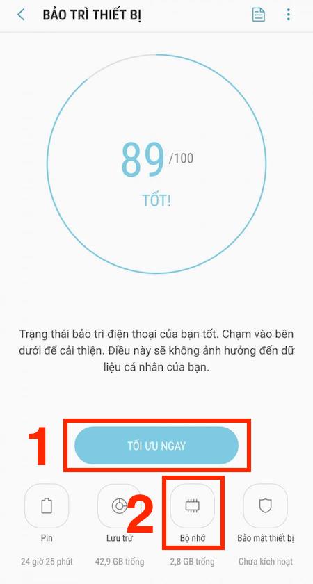 Các thao tác giúp Samsung A8, A8+ luôn nhanh và mượt mà