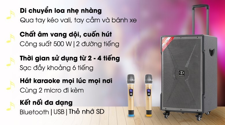 Loa kéo Karaoke Dalton TS-12G450X