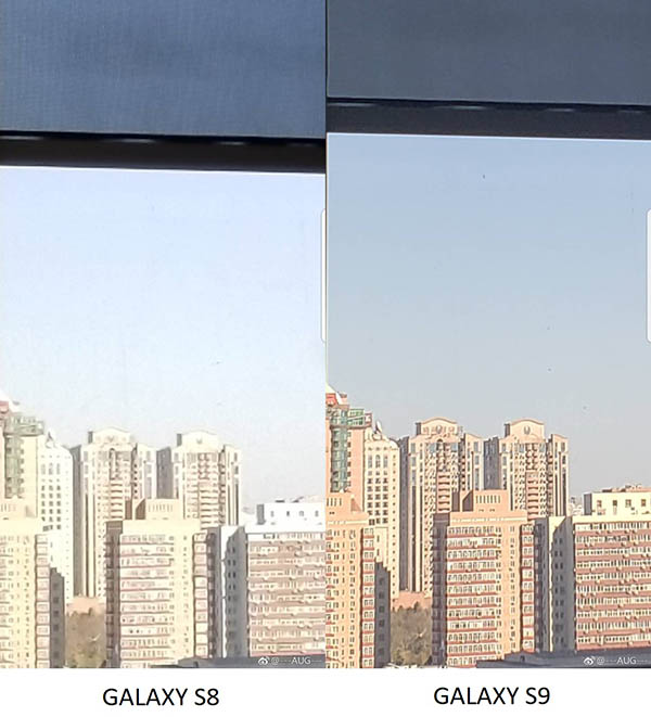 Camera Galaxy S8 vs Galaxy S9