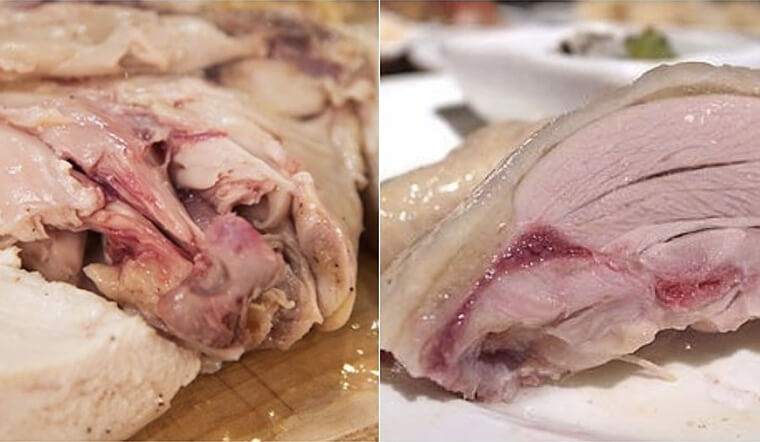 Không phải chưa chín, đây mới là lý do gà luộc vẫn có màu đỏ bên trong