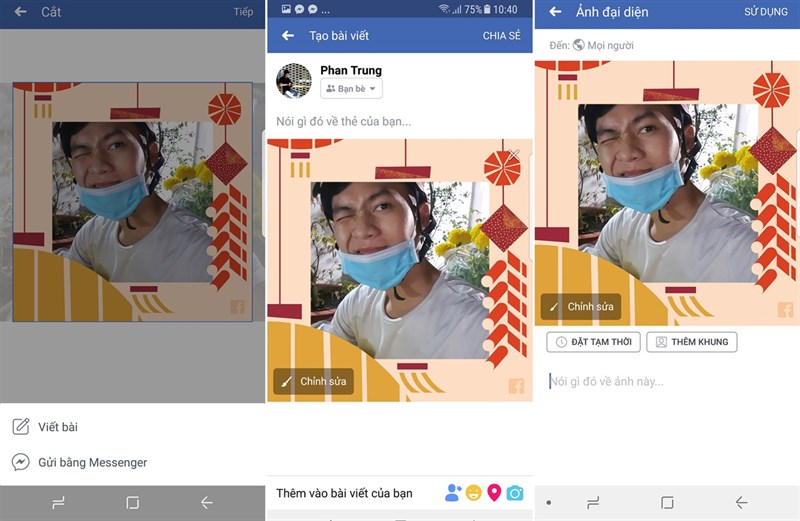 Khung ảnh đại diện Facebook: Thay đổi diện mạo cho trang cá nhân với khung ảnh đại diện Facebook đặc sắc. Với nhiều chủ đề và màu sắc đa dạng, sẽ giúp trang cá nhân của bạn trở nên độc đáo và thú vị hơn.