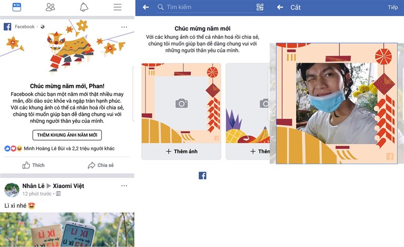 Cách đổi avatar không khí tết bằng khung ảnh đại diện của Facebook